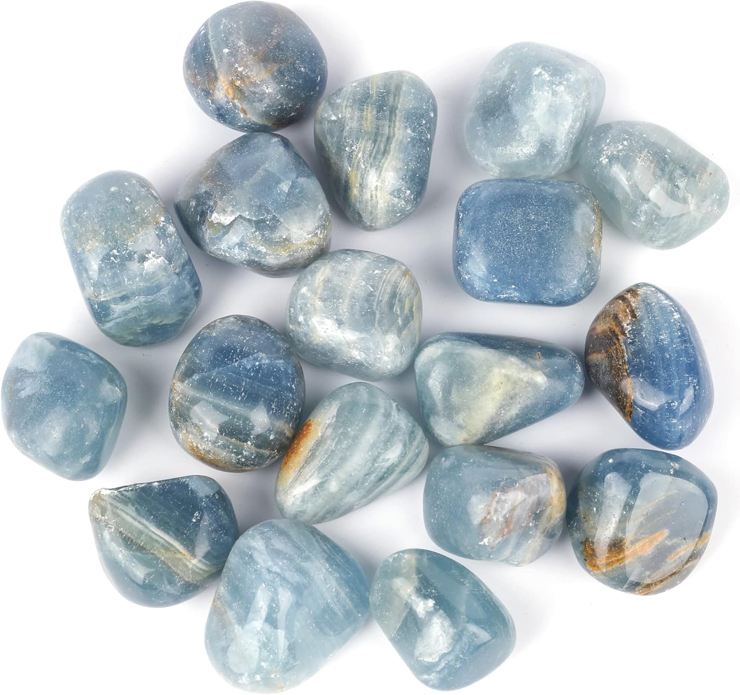Blue Caribbean Calcite Stone Collection Box