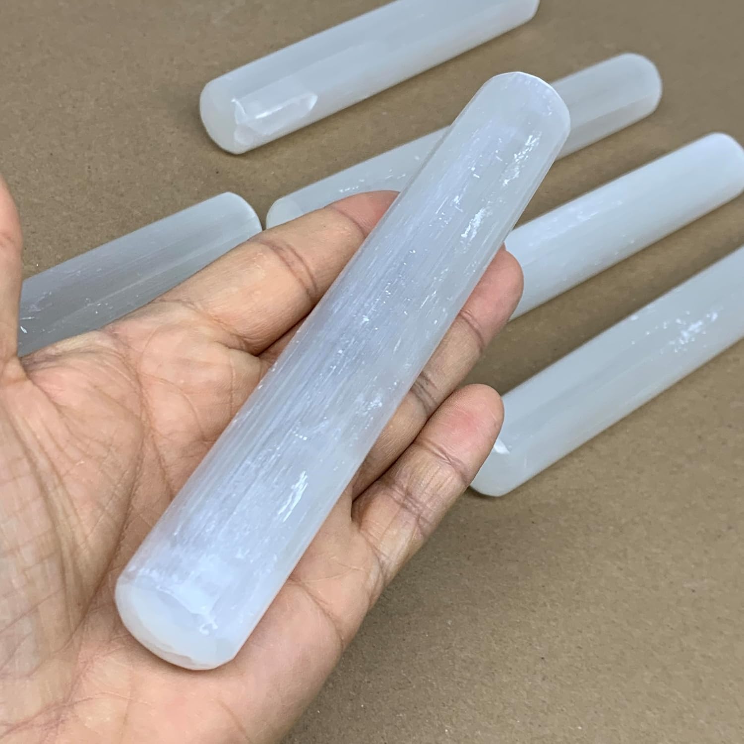 20pcs Selenite Crystal Wand Point Power White Stones
