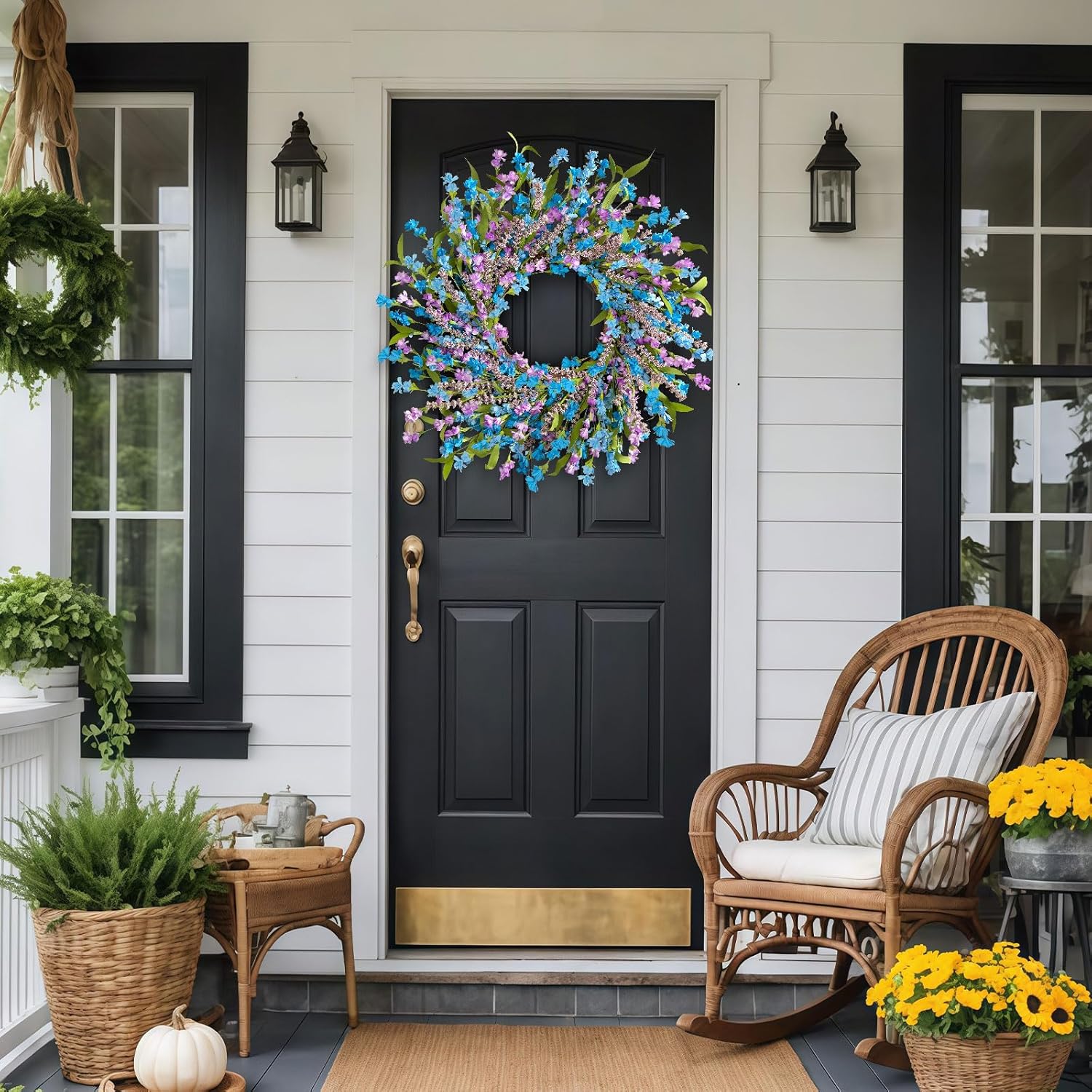 ICX 24 Inch Spring Summer Wreath for Front Door