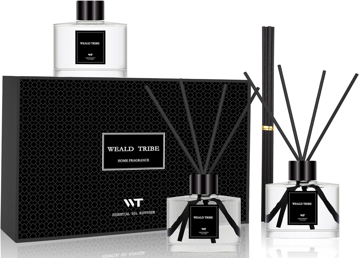 WEALD TRIBE Reed Diffuser Set of 3 for Home Fragrance
