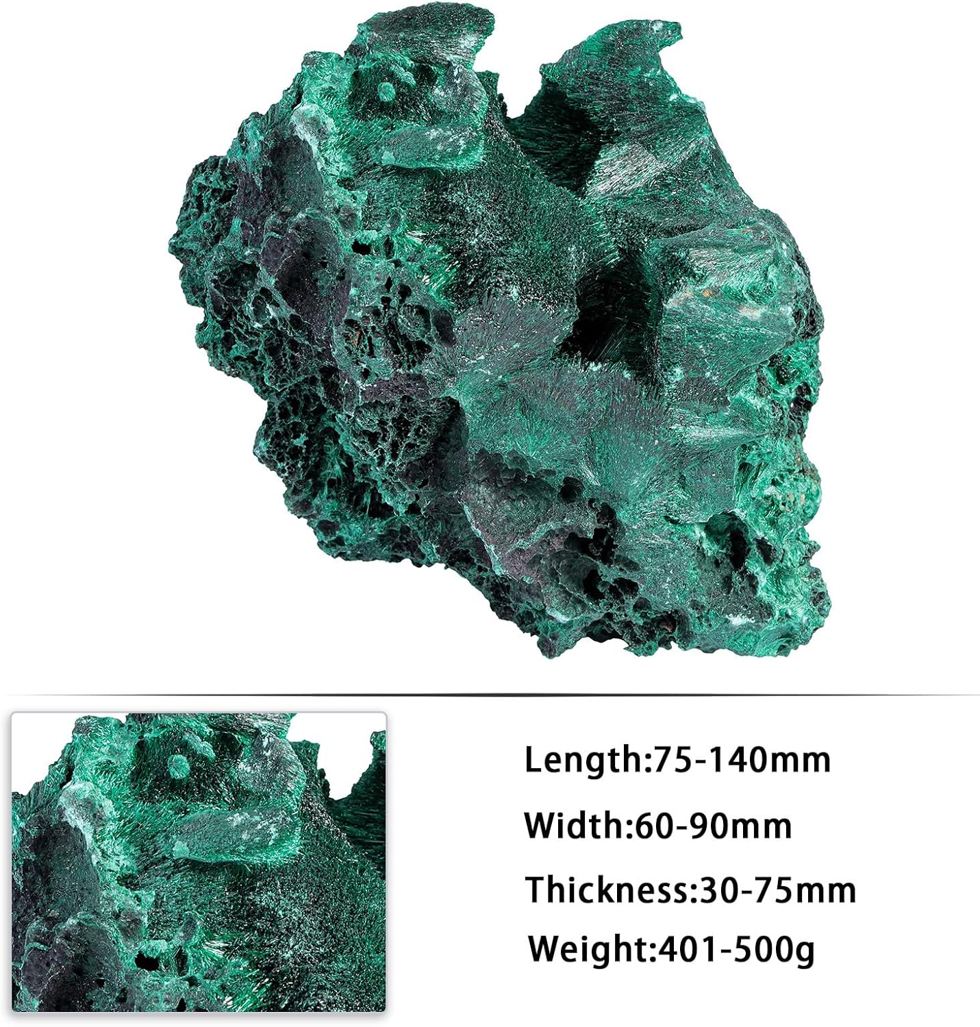 Rockcloud Natural Malachite Healing Stone Decoration