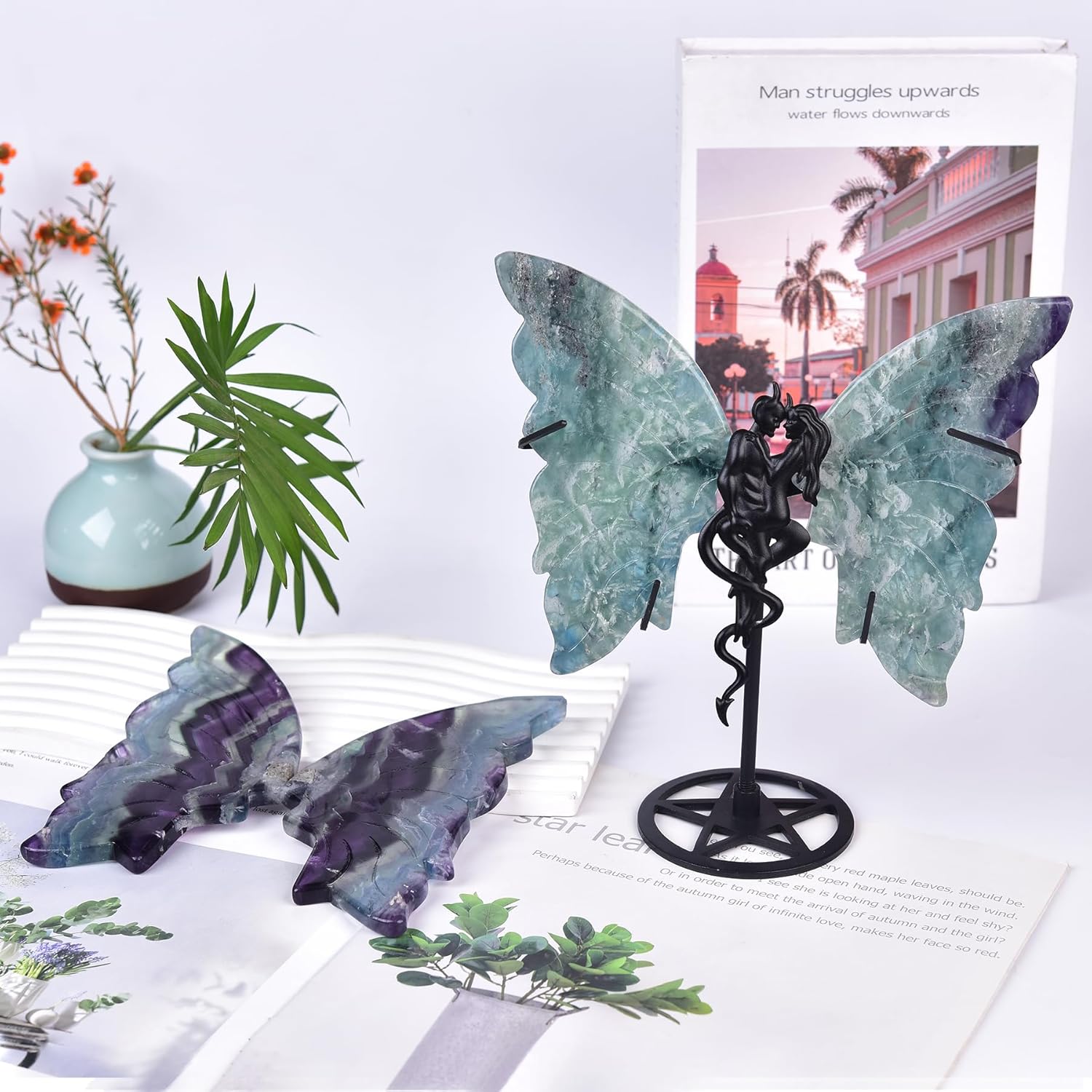JIC Gem Crystal Butterfly Wings with Stand