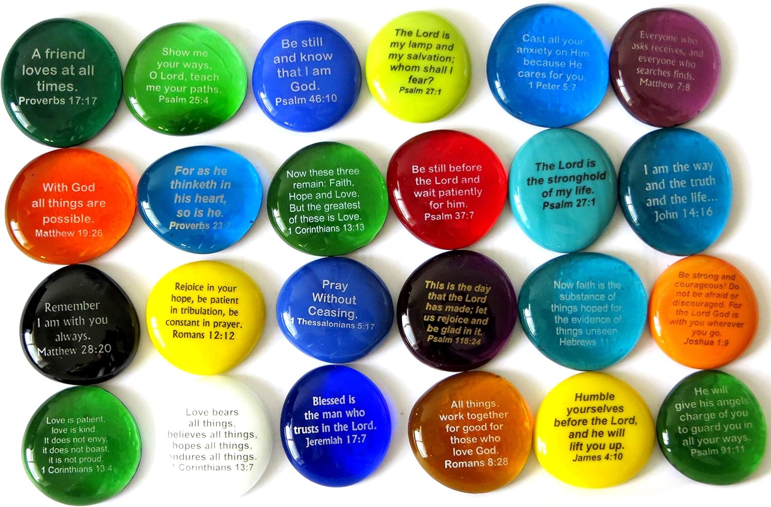 Lifeforce Glass Scripture Stones Set II