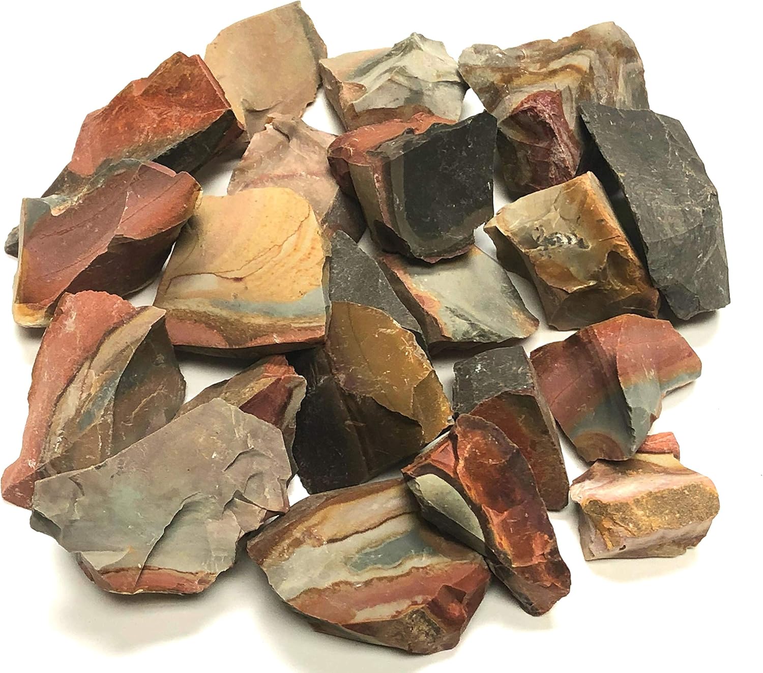 Zentron Crystal Collection Rough Desert Jasper Stones 1 Inch Velvet Bag