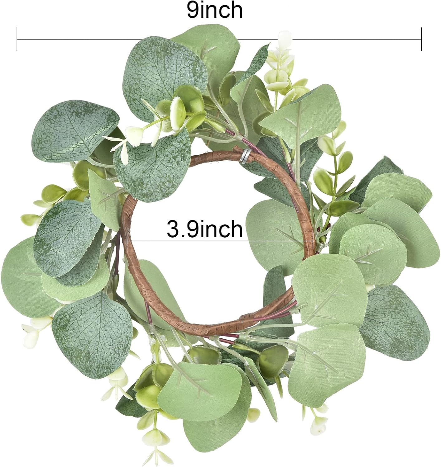 LSKYTOP 6Pcs Eucalyptus Wreath for Kitchen Wall Window Decor