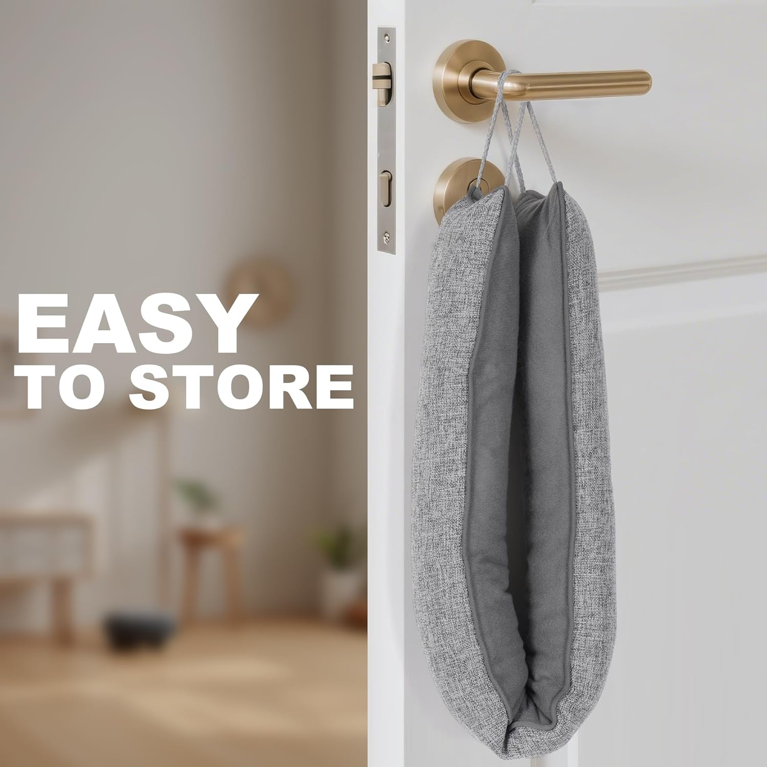 UUYUUY Door Draft Stopper 48 Inch Grey