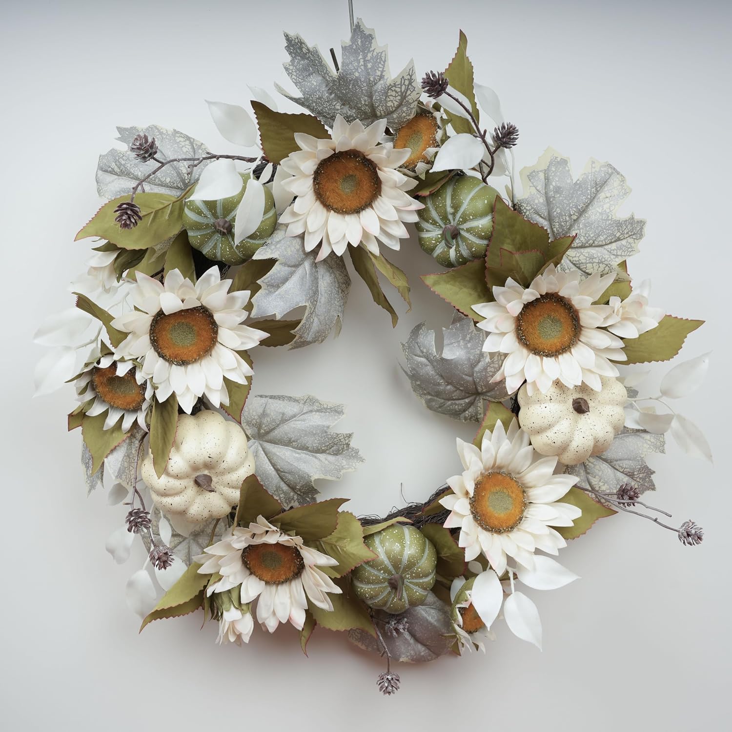 20 Inch Fall Wreath for Front Door Decor