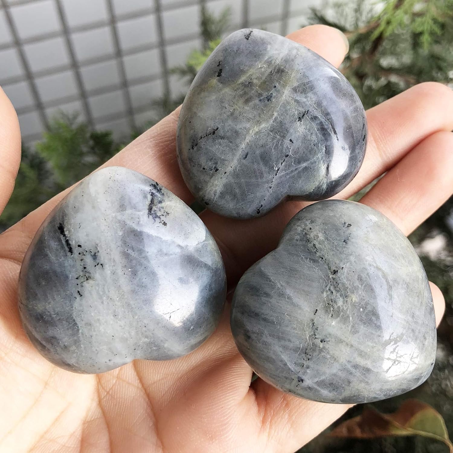 Polished Heart Stone Healing Crystal for Reiki and Meditation