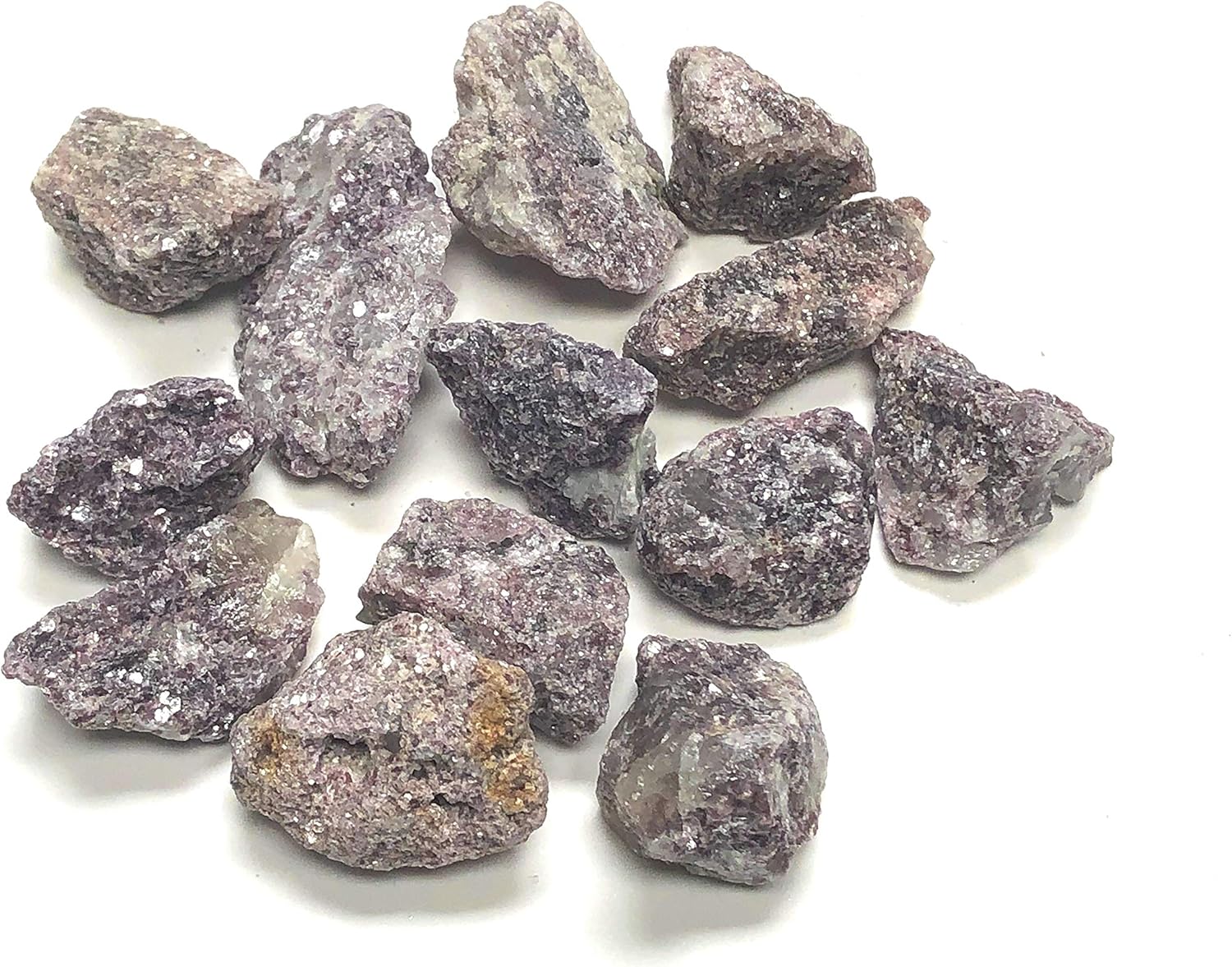 Rough Natural Lepidolite Stones with Velvet Bag - 1 Inch