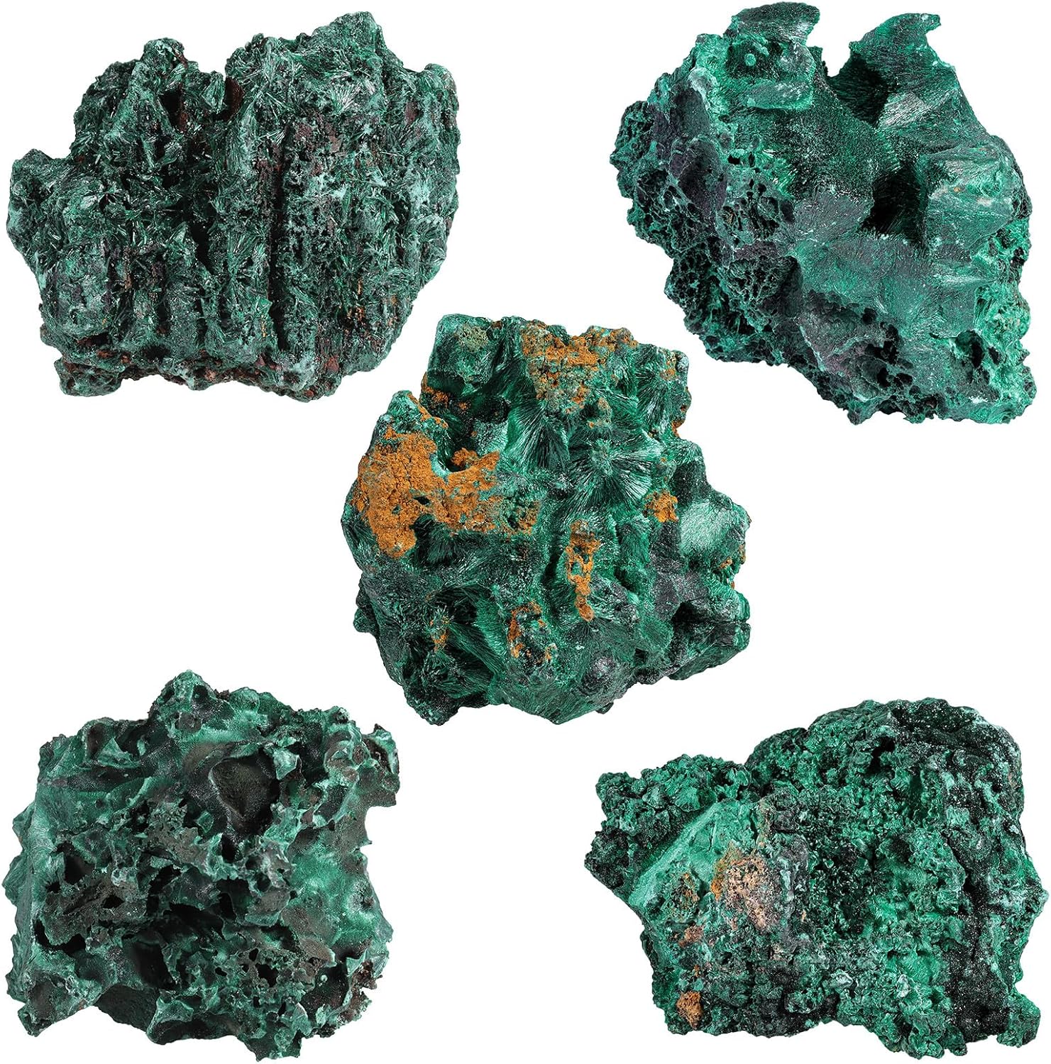 Rockcloud Natural Malachite Healing Stone Decoration