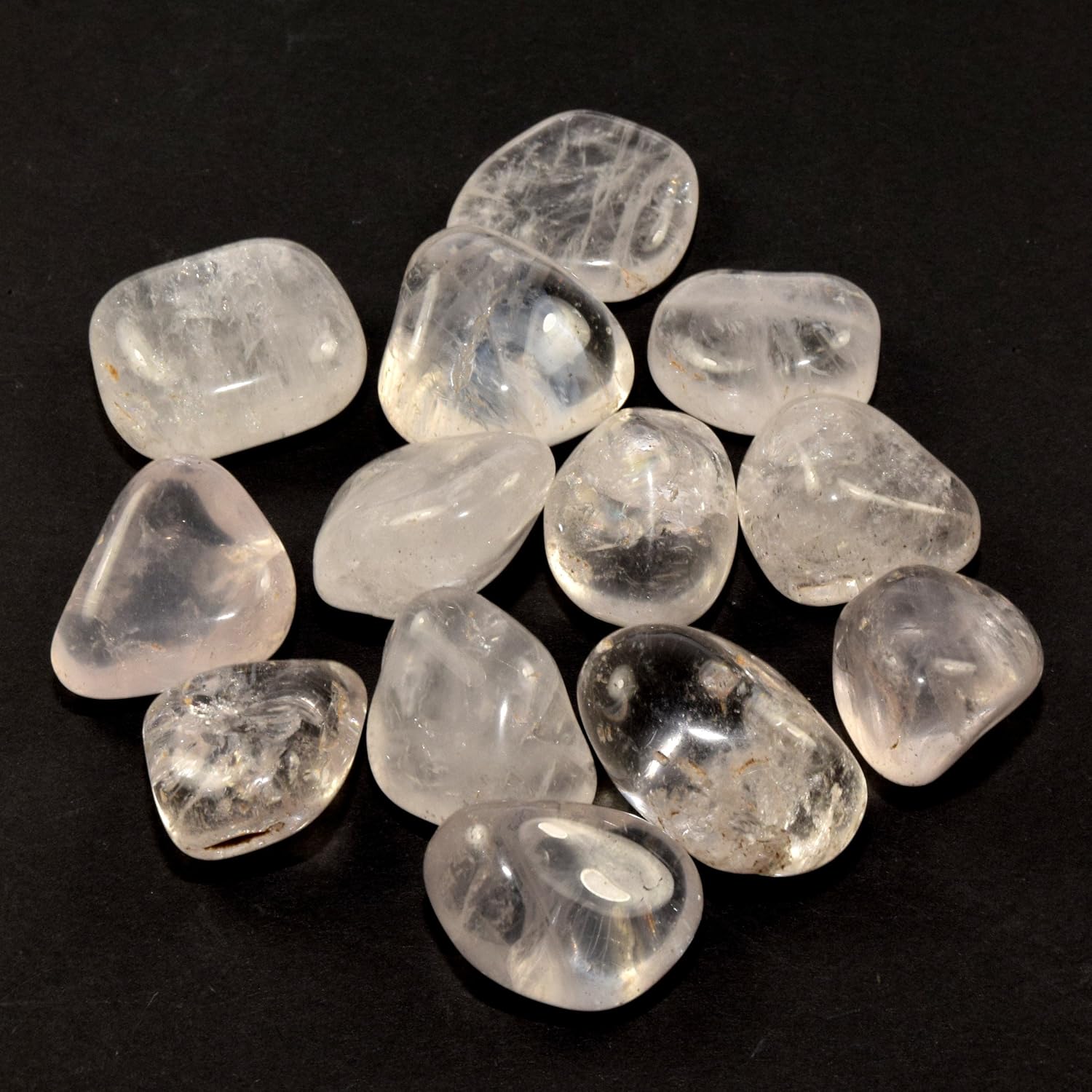 HC Set Dyed Blue Agate Pyramid and Clear Quartz Cabochon