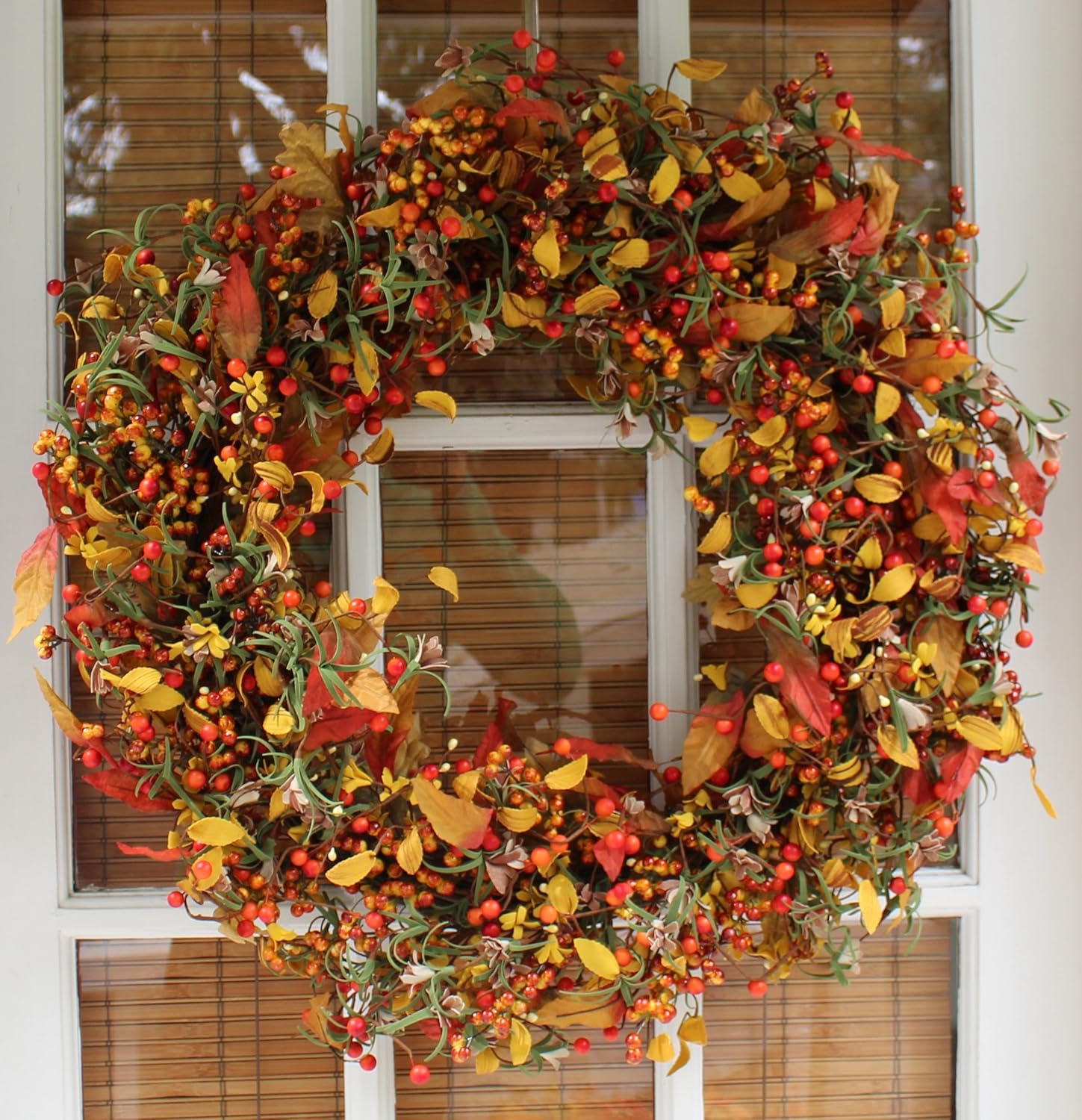 The Wreath depot Appalachia Berry Silk Fall Door Wreath 24 Inch