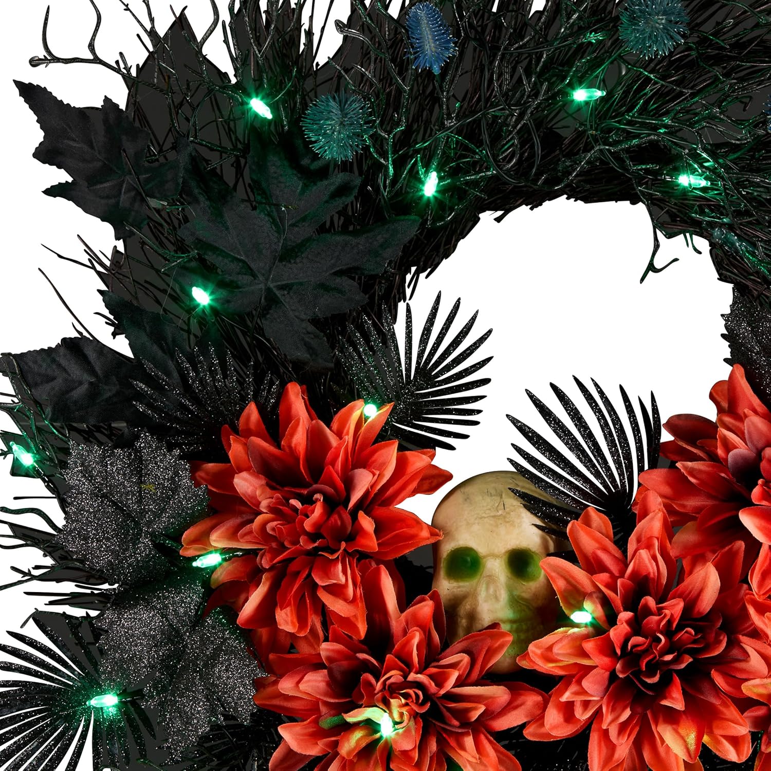 National Tree Company 24 Inch Halloween Wreath with LED Lights