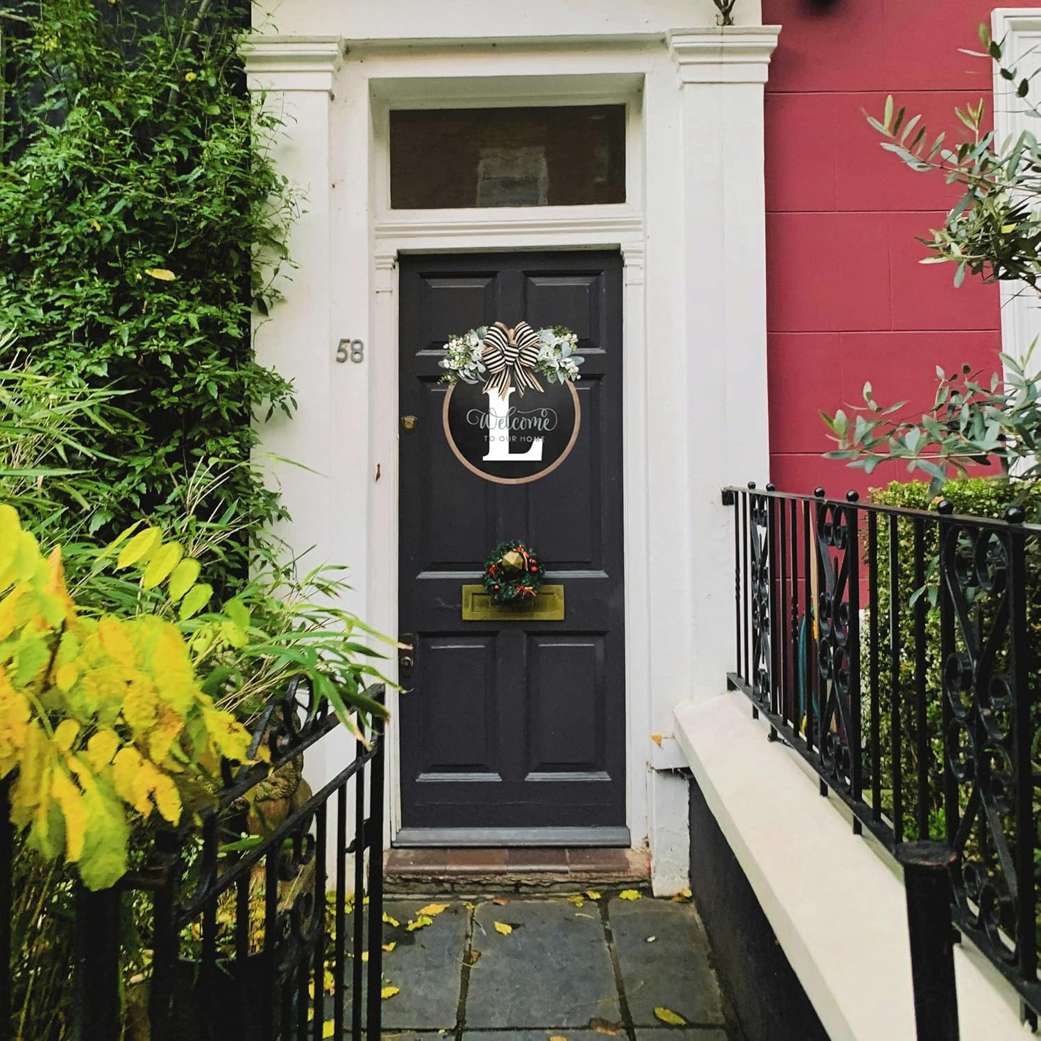 Billamb Circular Surname Front Door Welcome Wreath