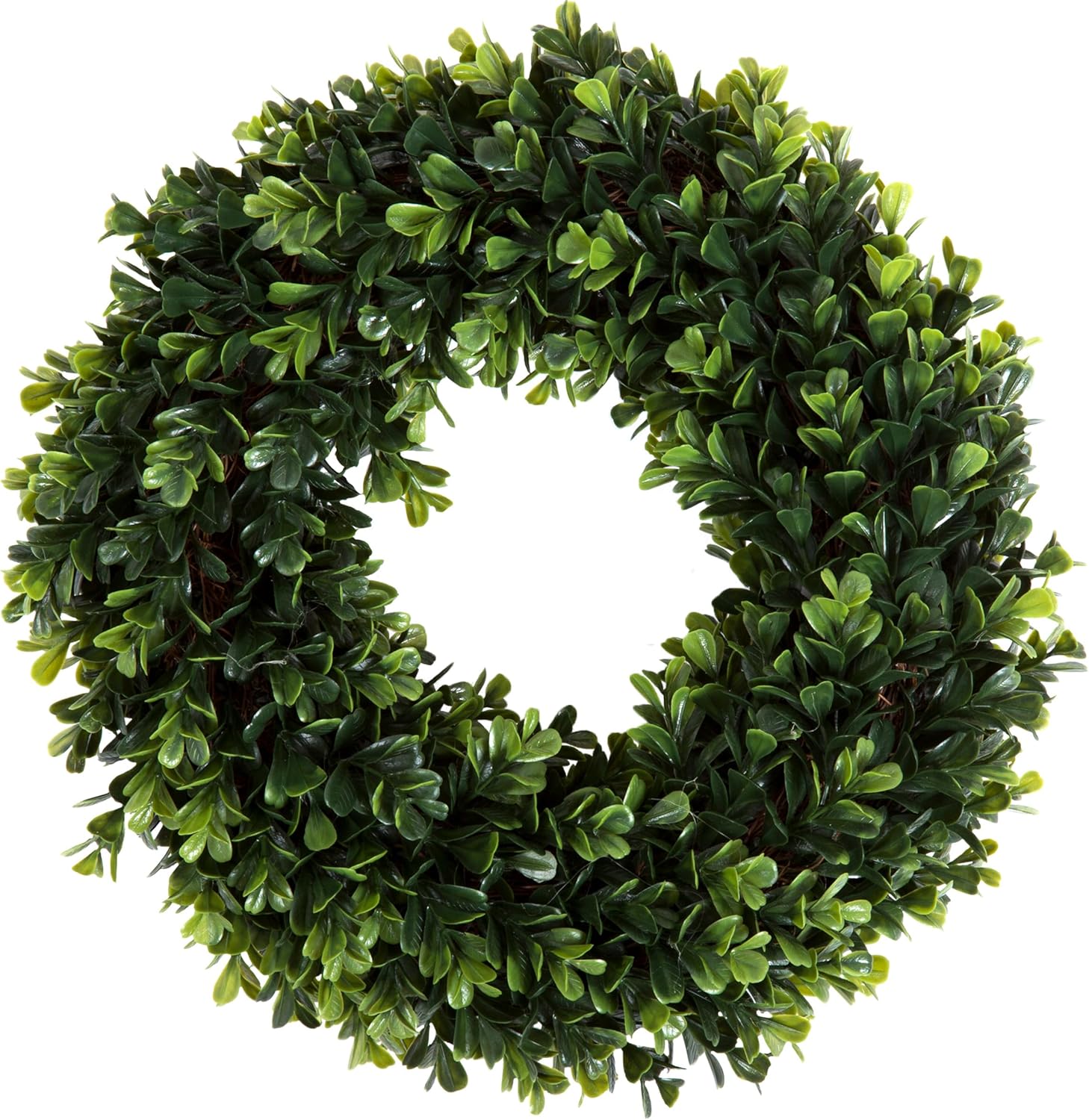 Pure Garden 12-Inch UV Resistant Boxwood Wreath for Front Door
