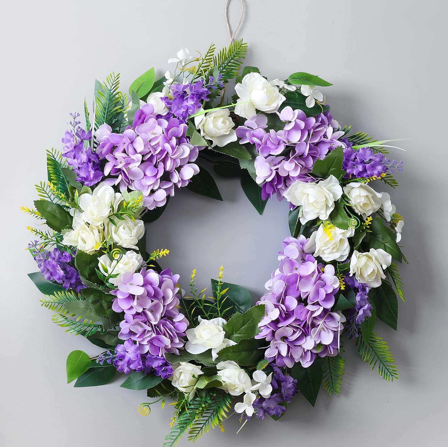 DOTKV Summer Wreath 18 Inch Grapevine Base Decor