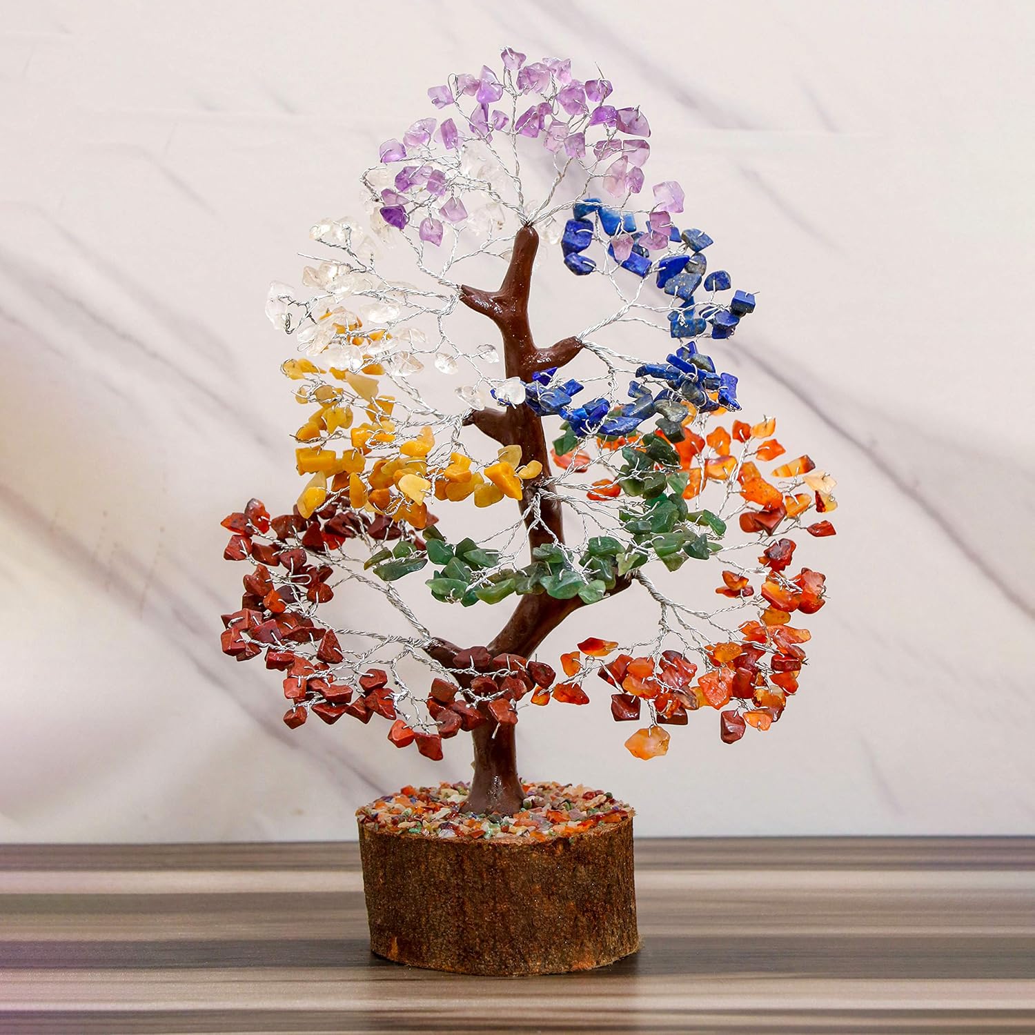Crocon Seven Chakra Gemstone Tree Feng Shui Figurine 1