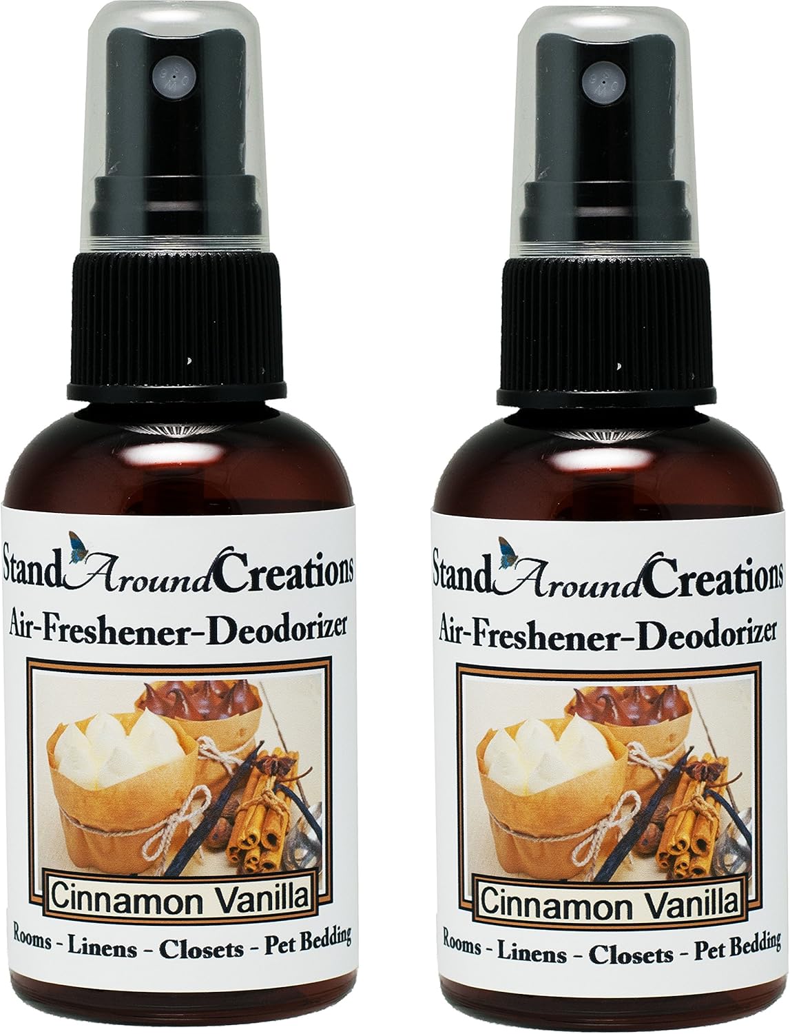 Set of 2 - Cinnamon Vanilla Scented Room Spray