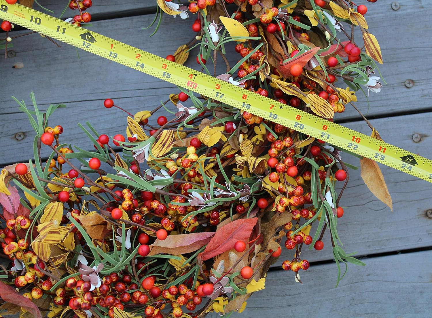 The Wreath depot Appalachia Berry Silk Fall Door Wreath 24 Inch