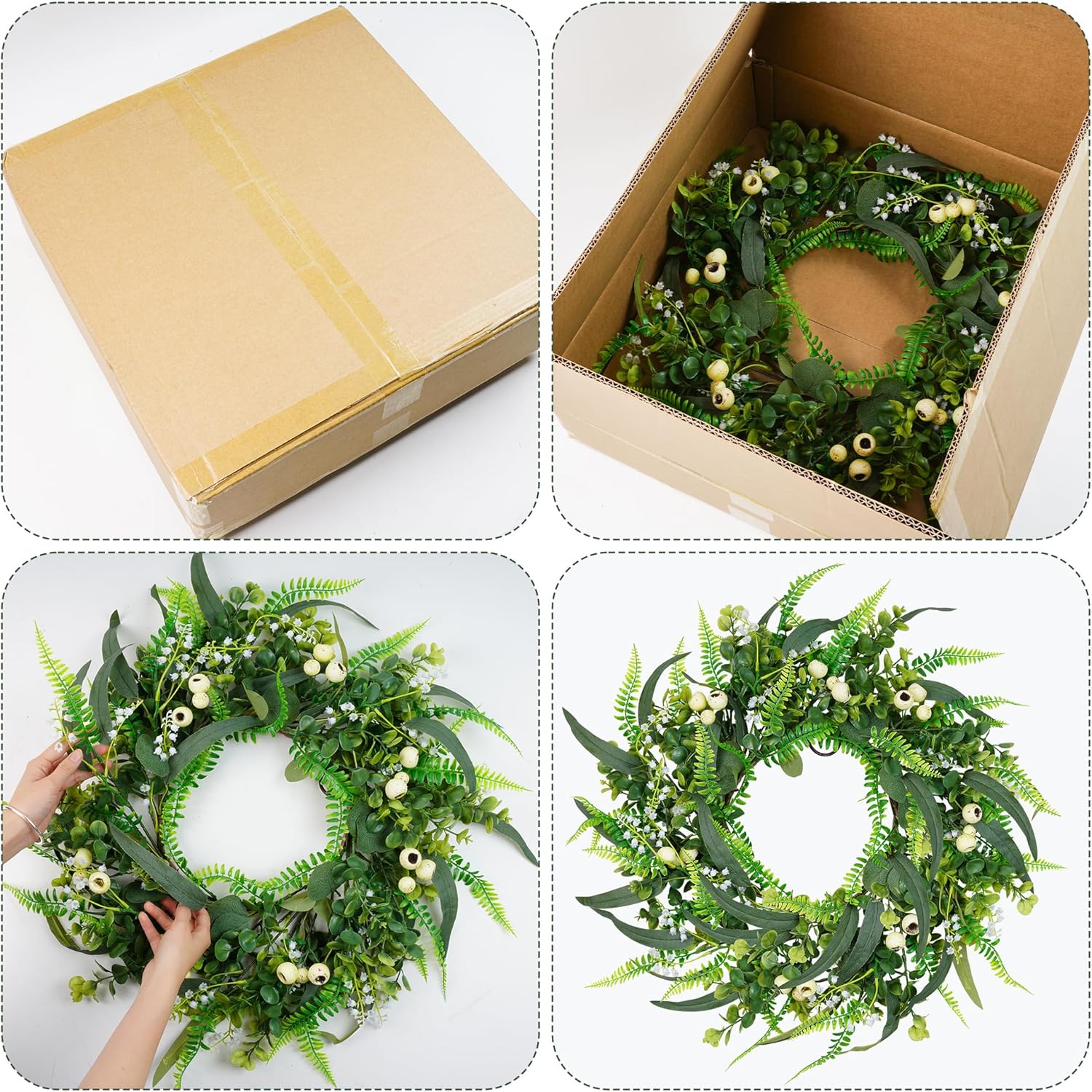 24 Inch Spring Wreath for Front Door and Wall