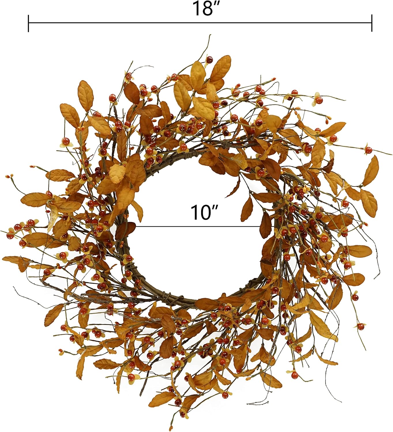 Autumn Door Wreath with Bitter Sweet Berries