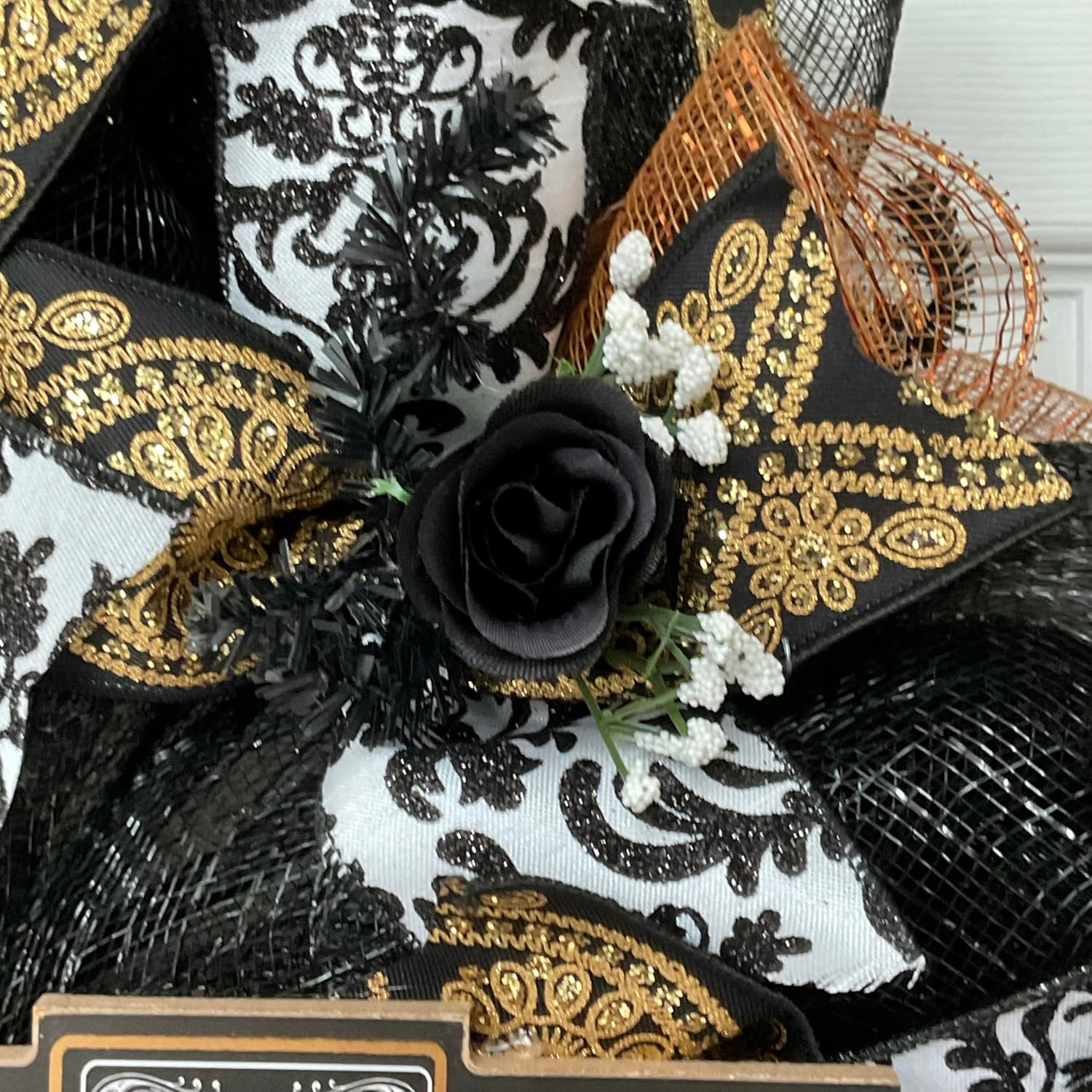 What A Mesh Tarot Card Halloween Wreath 24 or 28 Inch