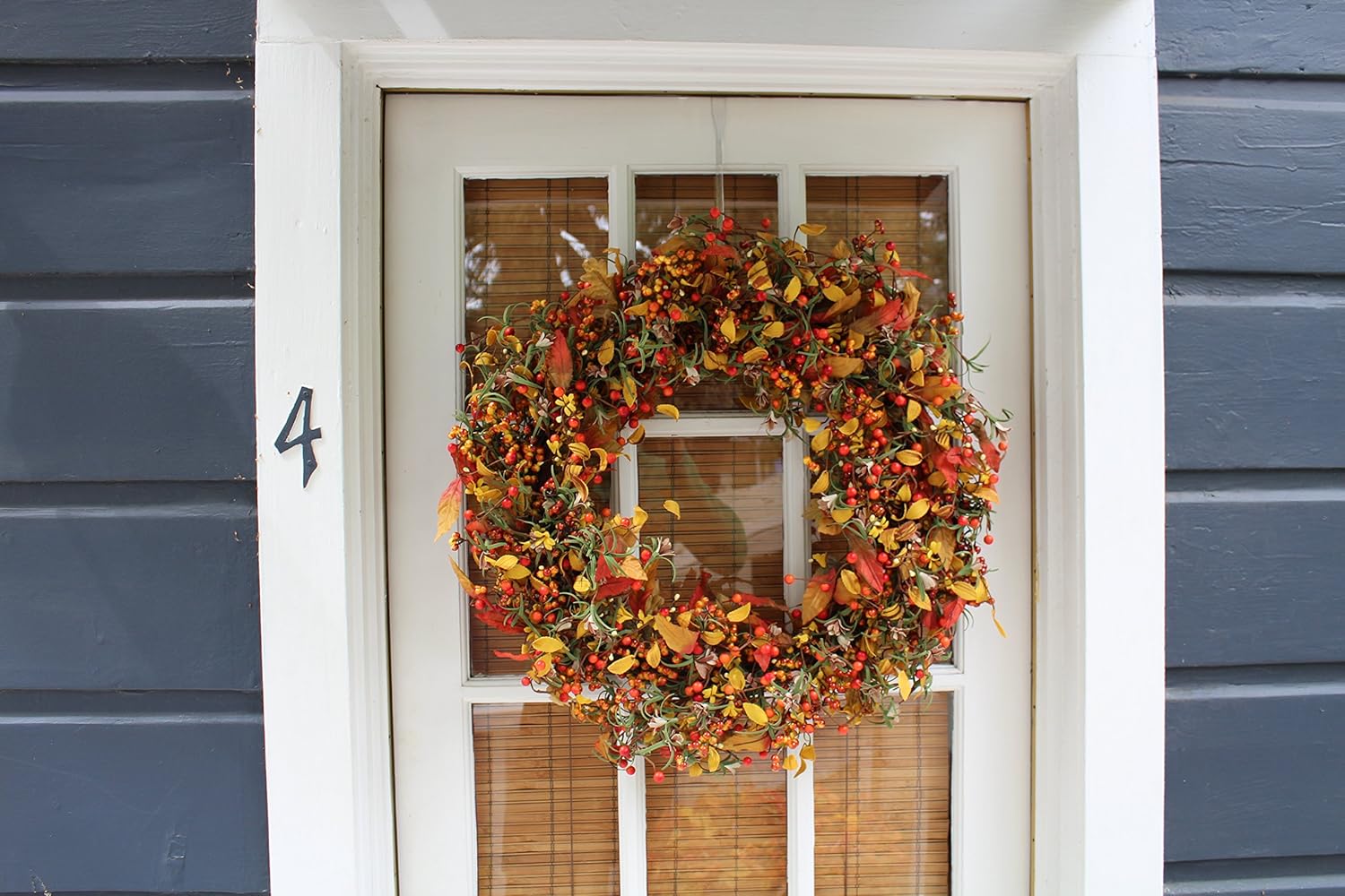 The Wreath depot Appalachia Berry Silk Fall Door Wreath 24 Inch