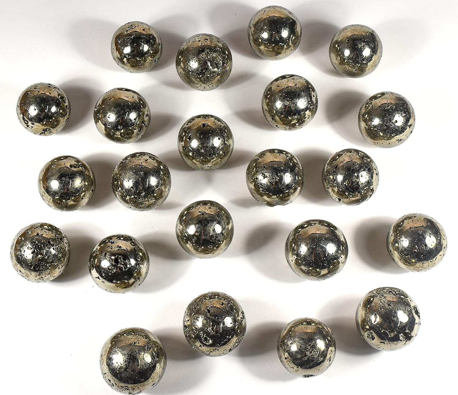 HQRP Golden Pyrite Sphere 46mm with Stand
