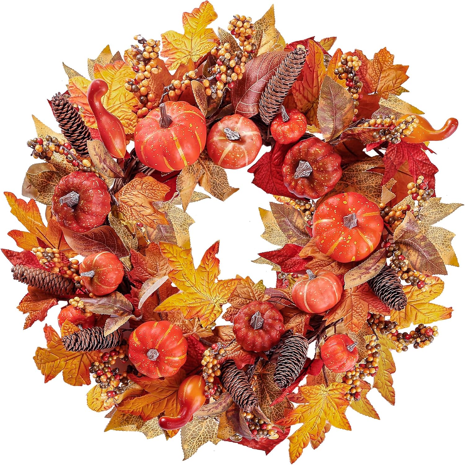 Sggvecsy 18 In Artificial Fall Wreath