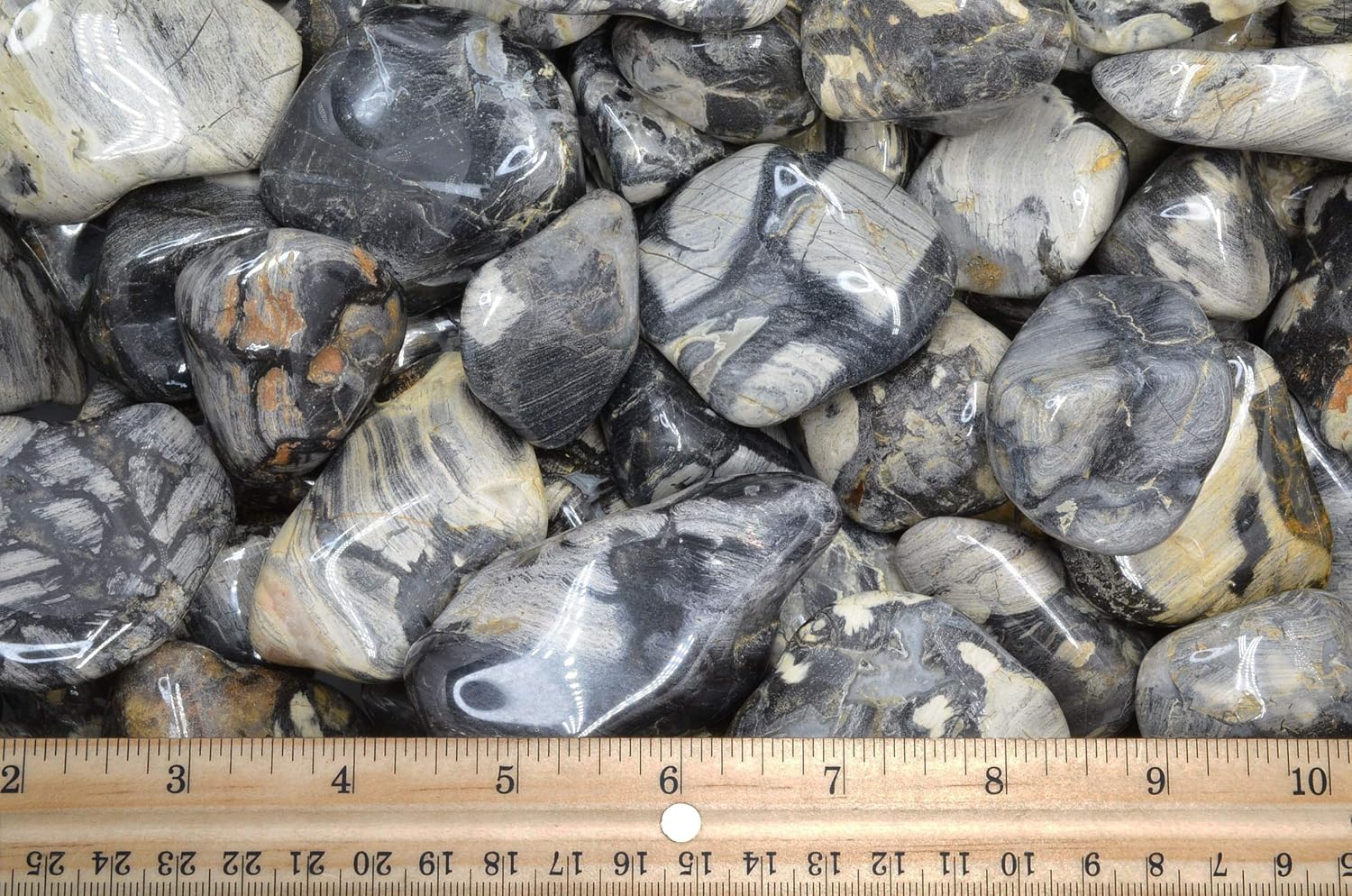 Fantasia Silver Leaf Jasper Stones - 5 lbs Tumbled Stones from Africa