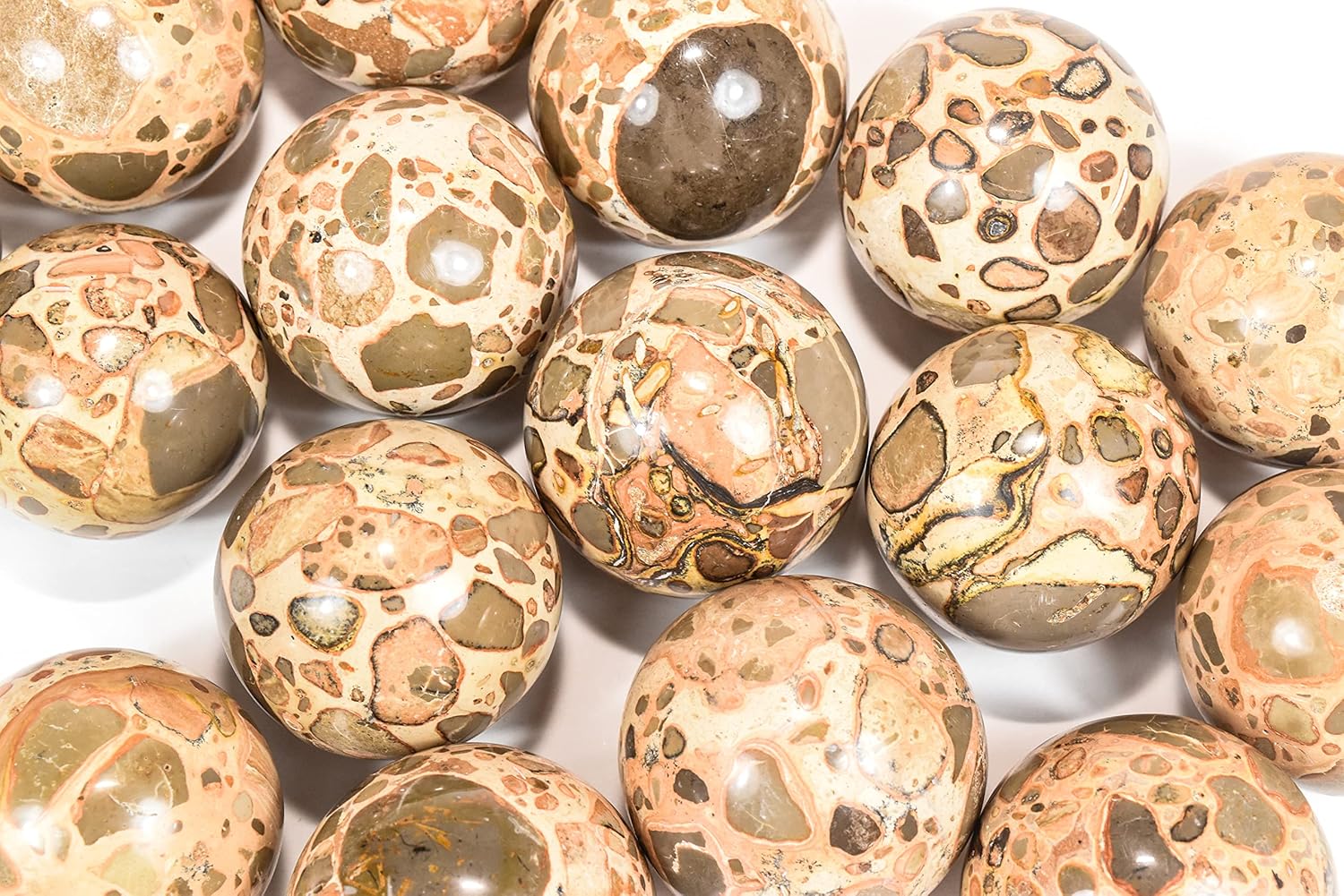 HQRP 47mm Leopardite Jasper Sphere with Stand