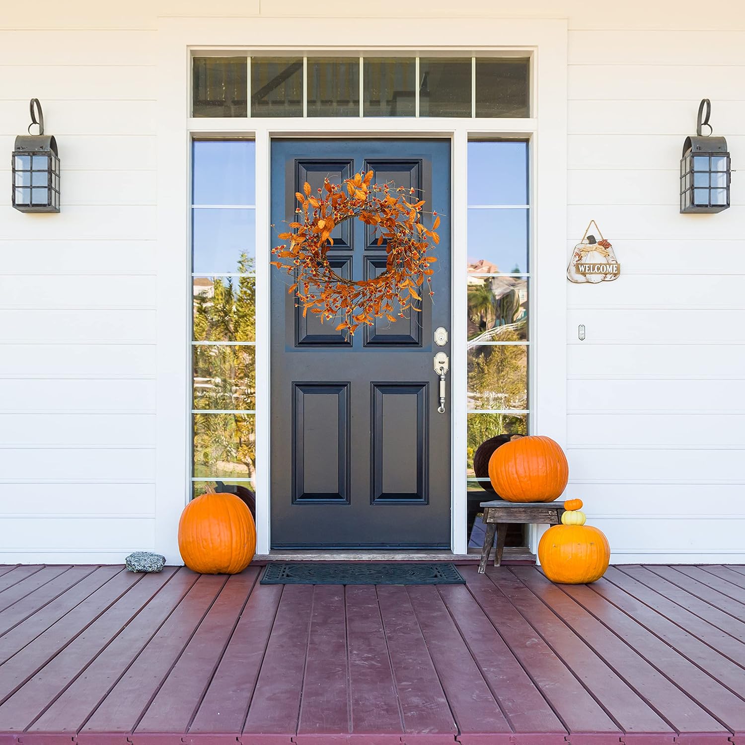 Autumn Door Wreath with Bitter Sweet Berries