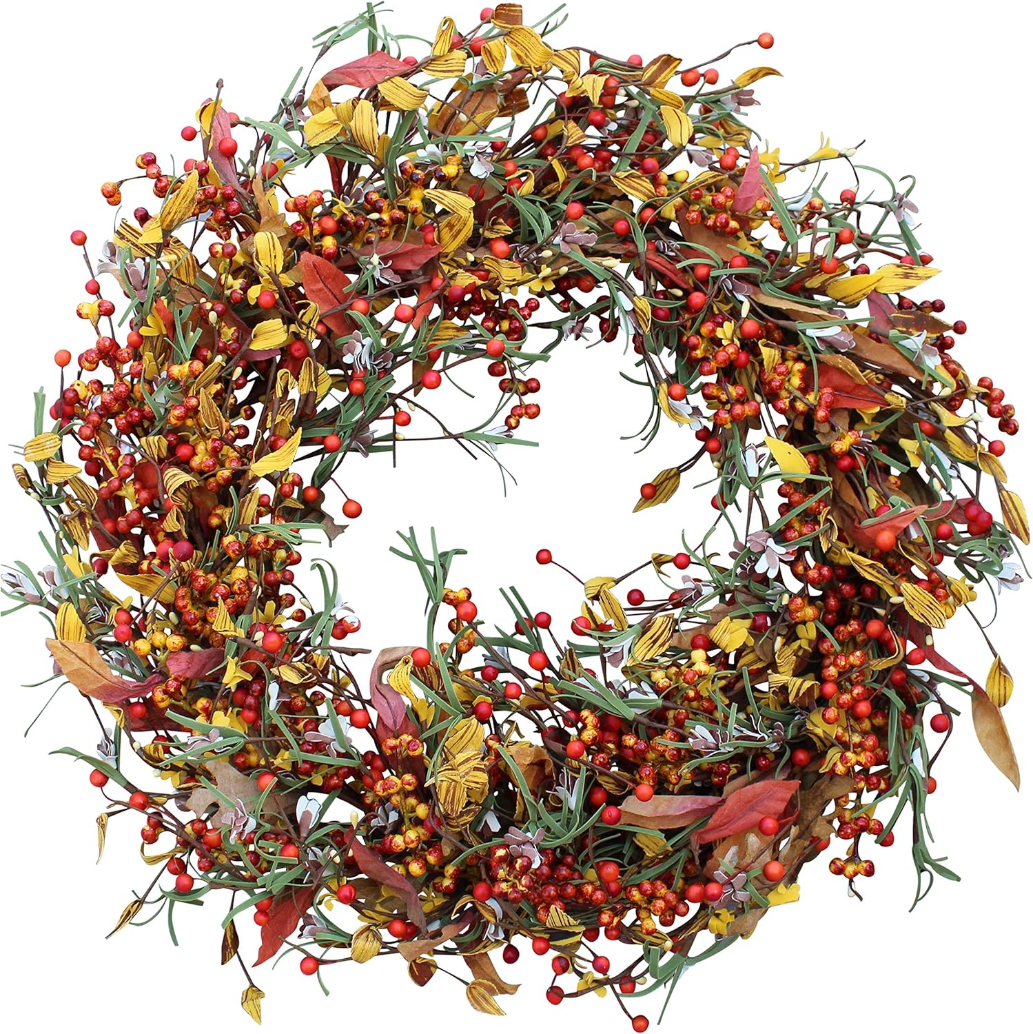 The Wreath depot Appalachia Berry Silk Fall Door Wreath 24 Inch