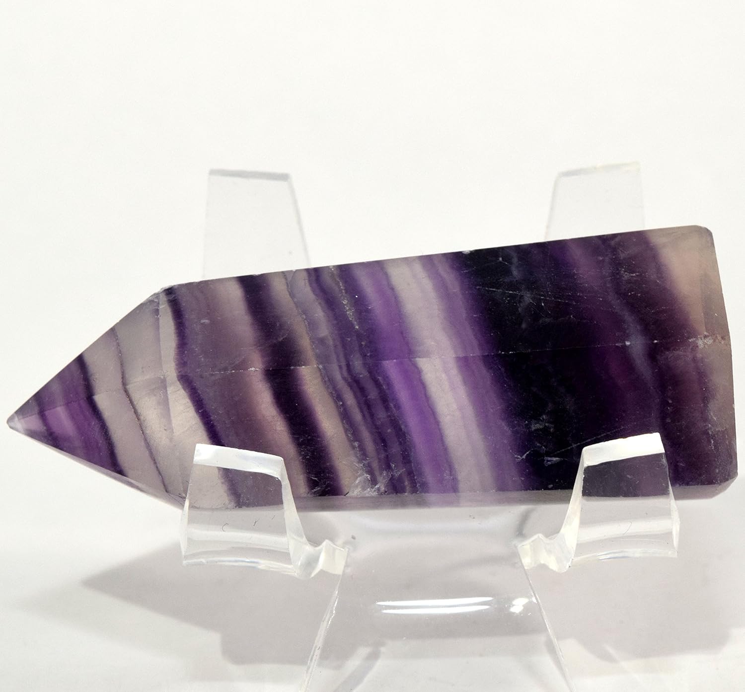 HQRP Deep Purple Fluorite Point Crystal Stone Stick