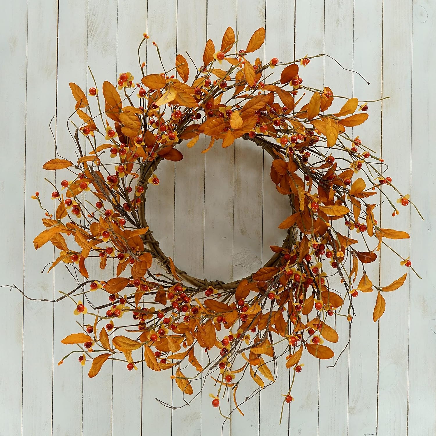 Autumn Door Wreath with Bitter Sweet Berries