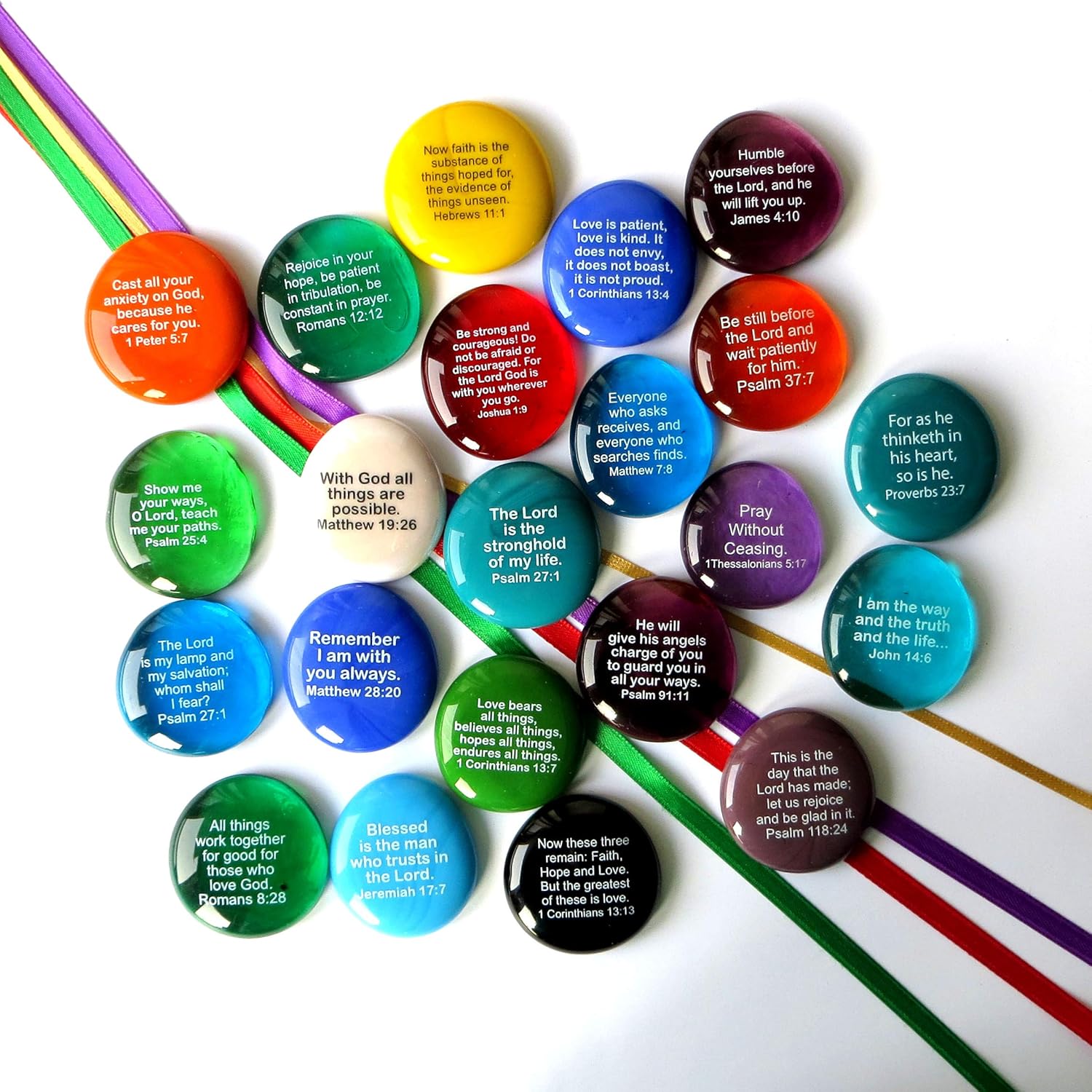 Lifeforce Glass Scripture Stones Set II