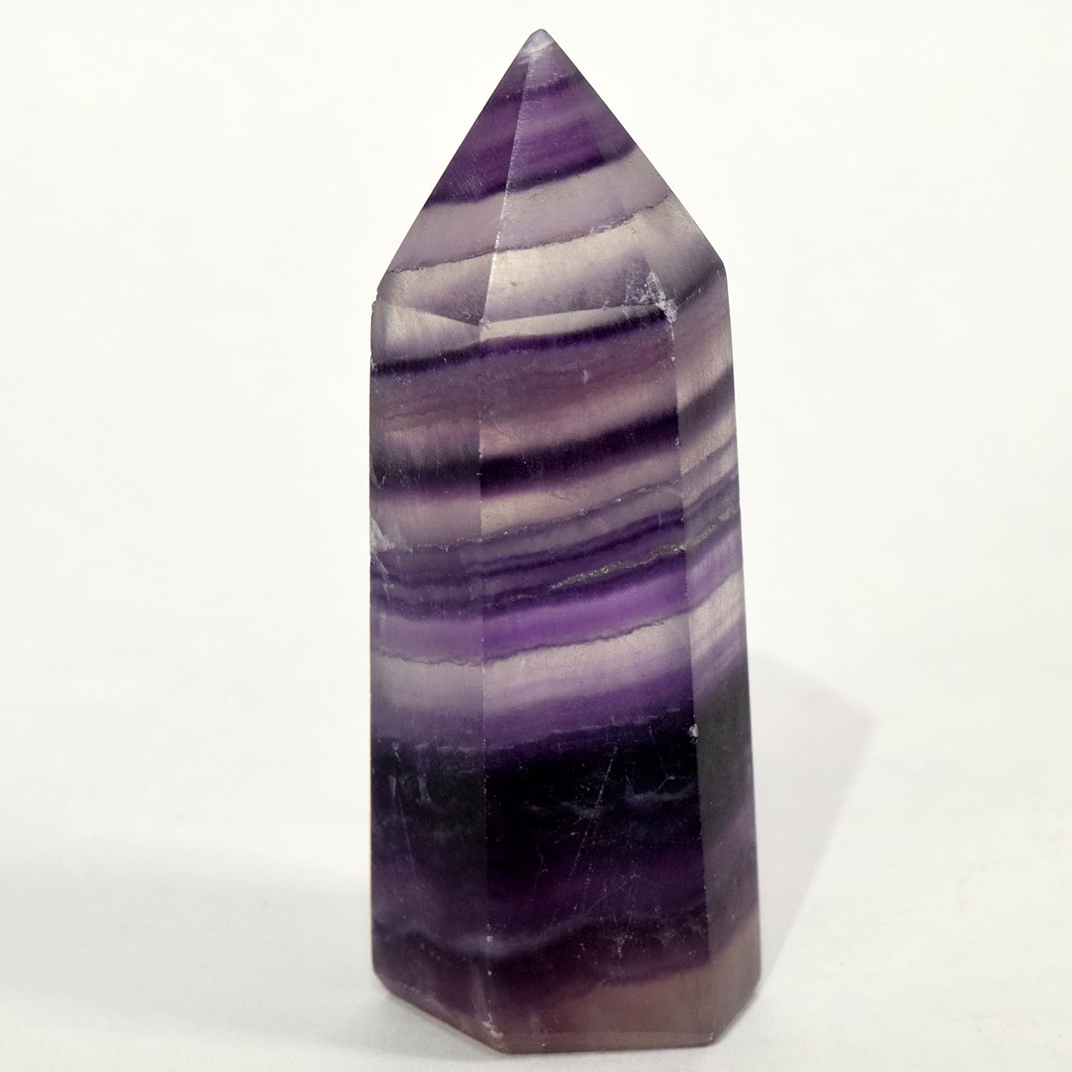 HQRP Deep Purple Fluorite Point Crystal Stone Stick