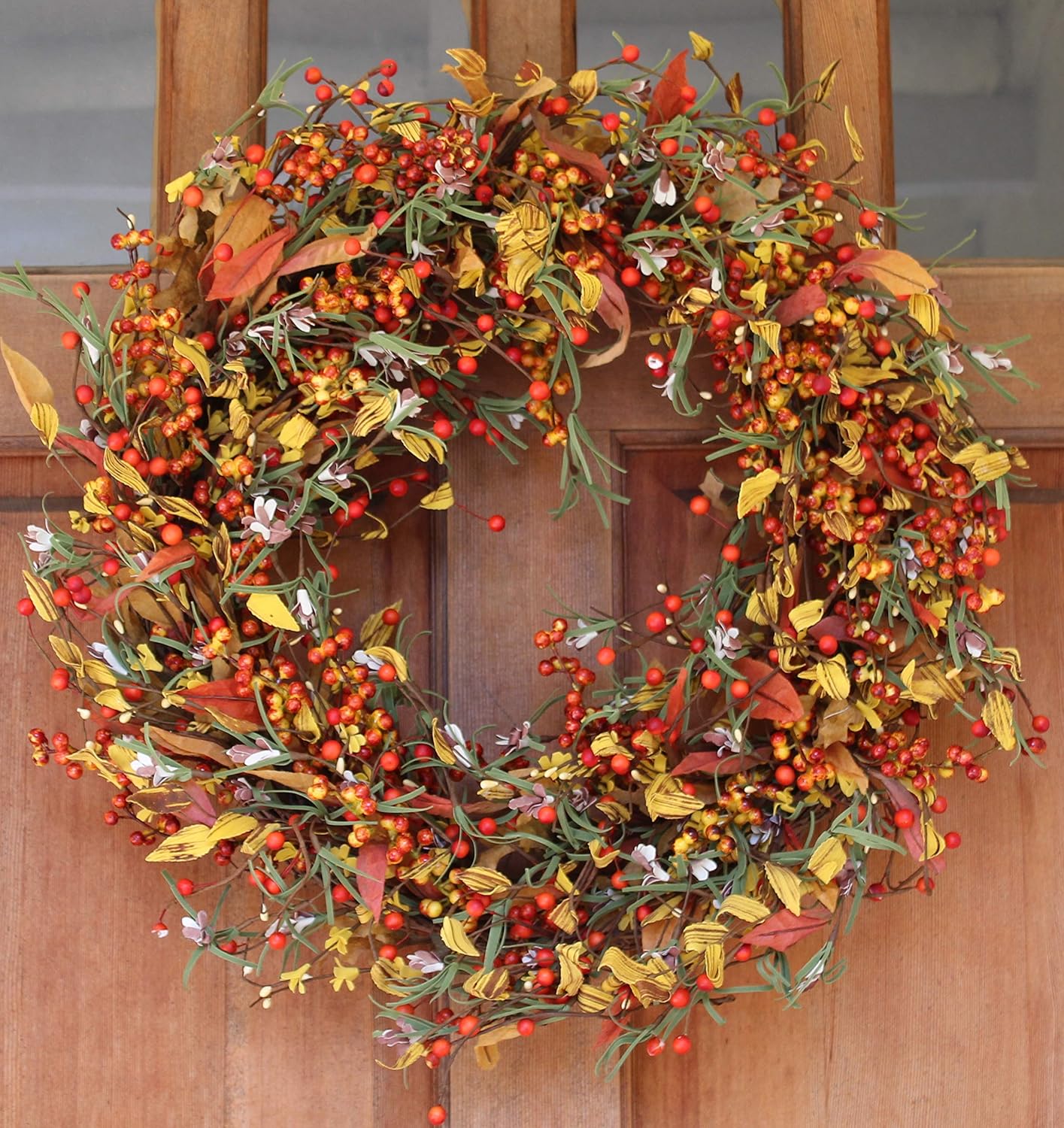 The Wreath depot Appalachia Berry Silk Fall Door Wreath 24 Inch