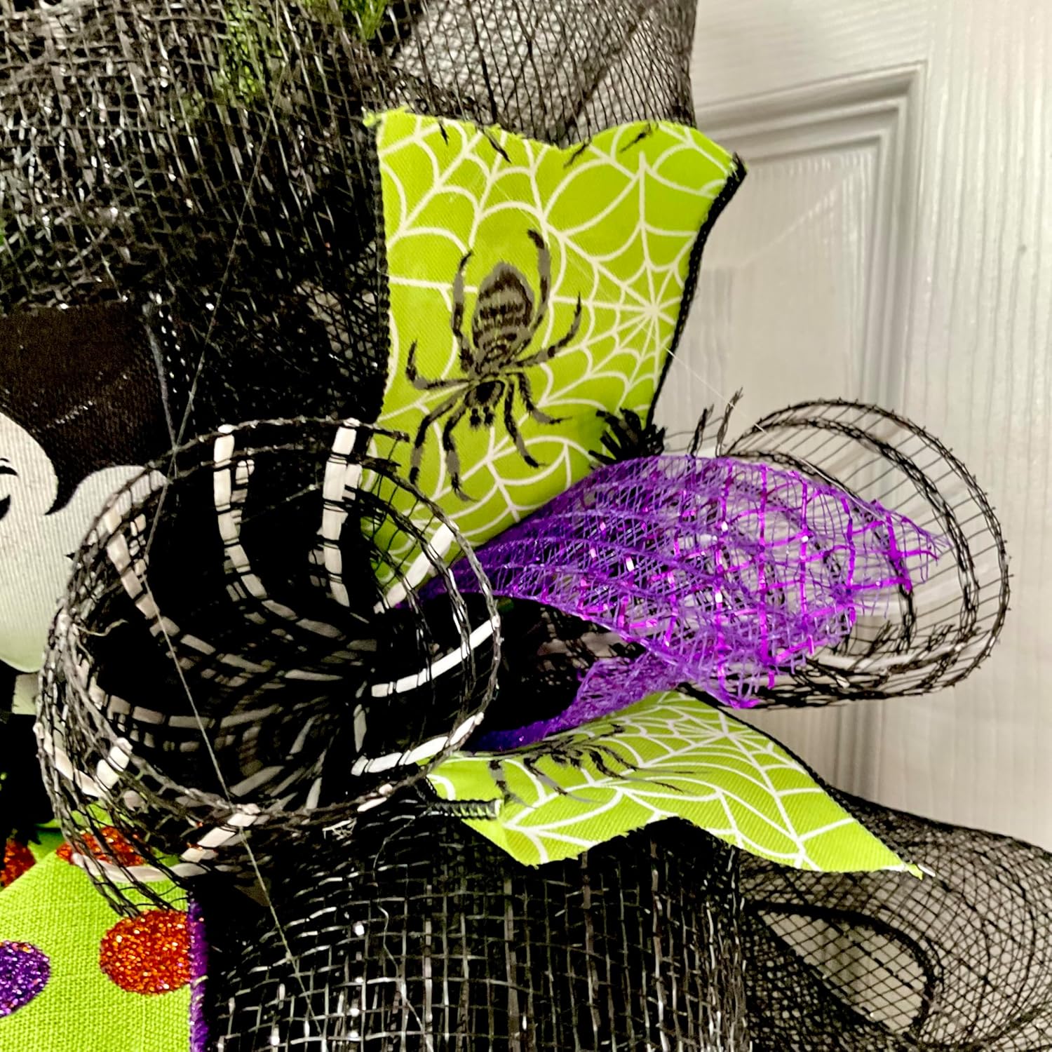 Never Trust The Living Halloween Deco Mesh Wreath