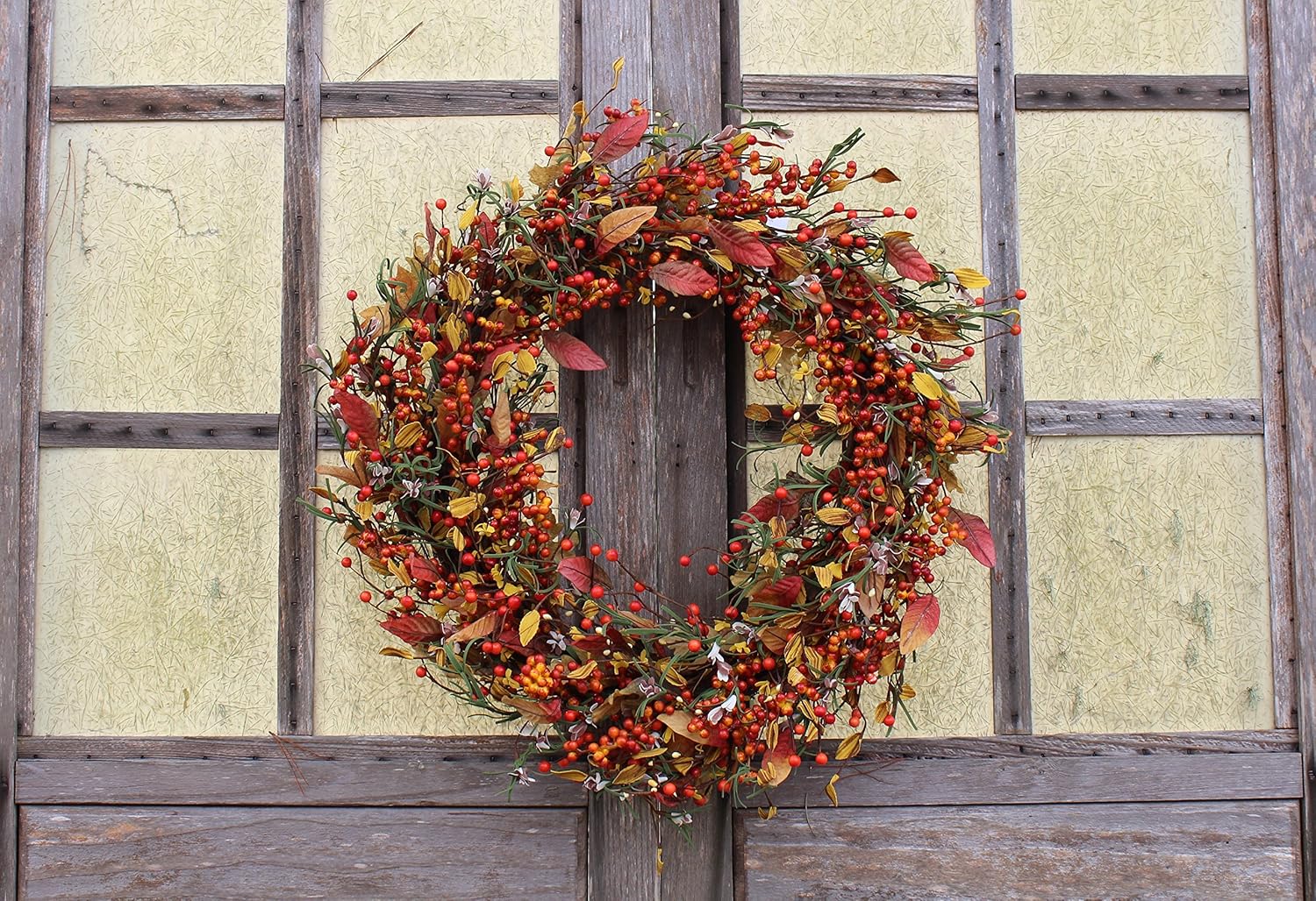 The Wreath depot Appalachia Berry Silk Fall Door Wreath 24 Inch
