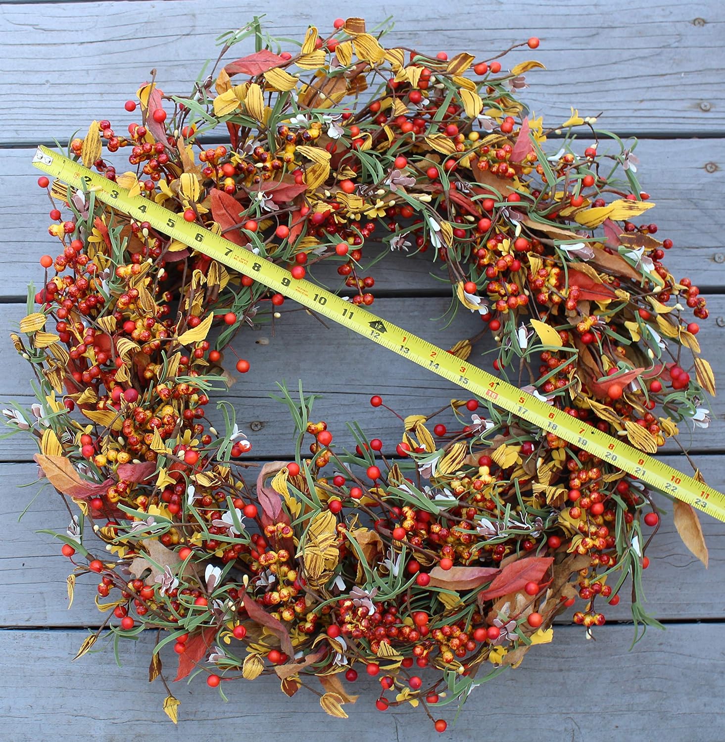 The Wreath depot Appalachia Berry Silk Fall Door Wreath 24 Inch