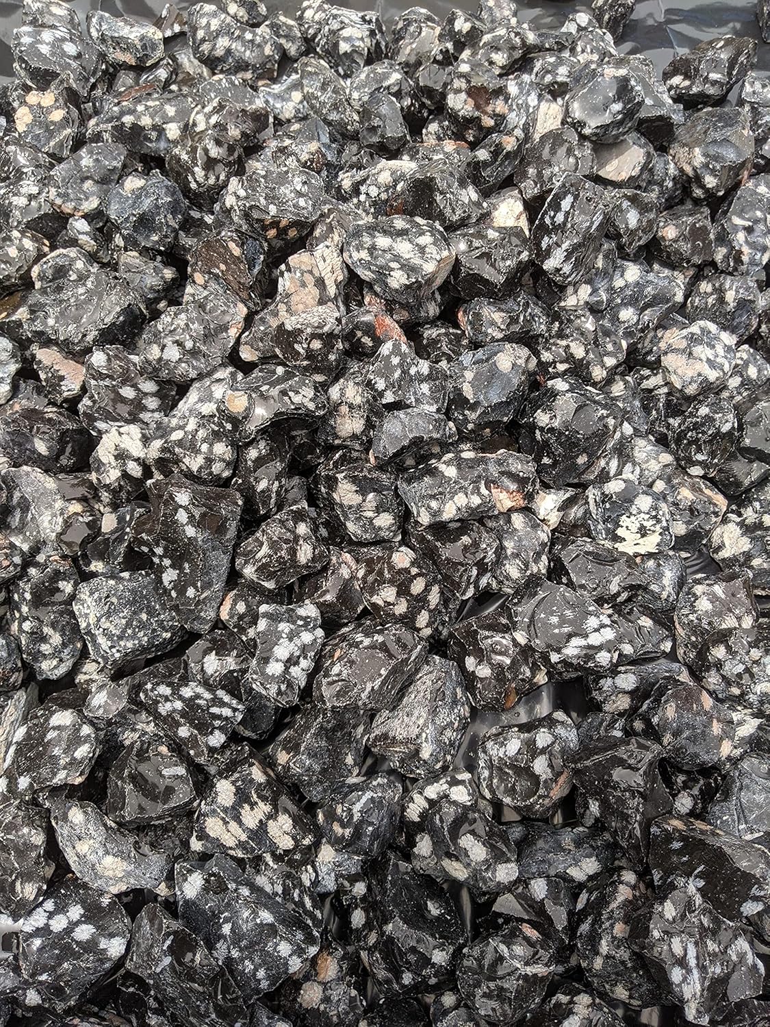 Snowflake Obsidian Rough Stones 1 Pound Lot 1-2 Inch